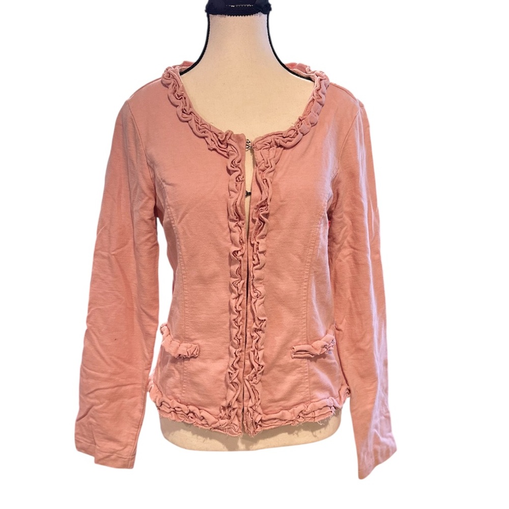 Nick & Mo Blush Ruffled Blouse